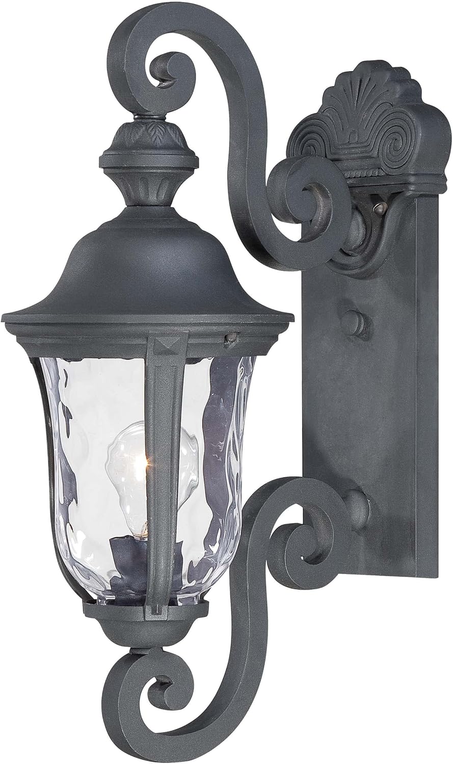 Black Cast Aluminum Outdoor Wall Lantern S5343
