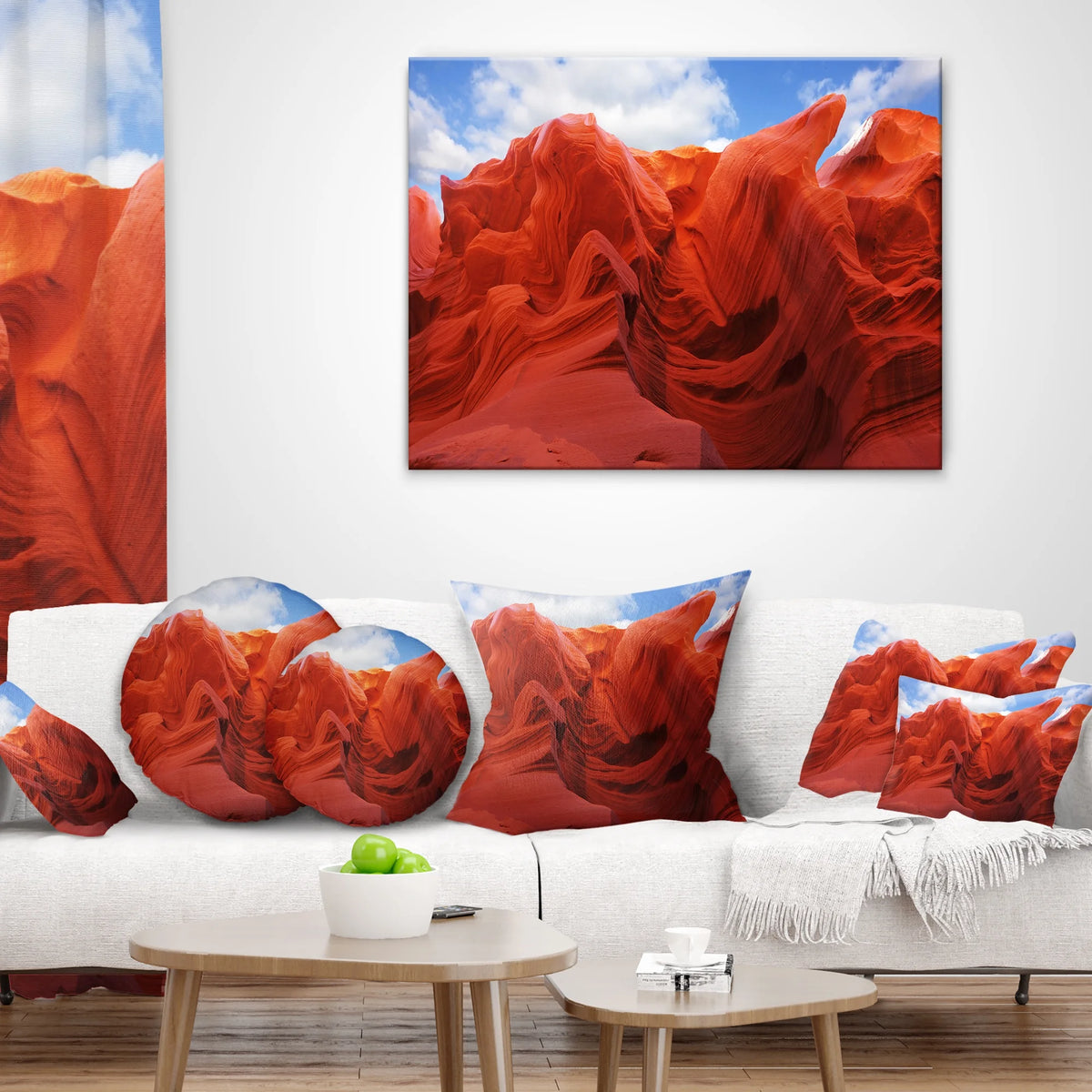 Red and Orange Photography Throw Pillow F153289