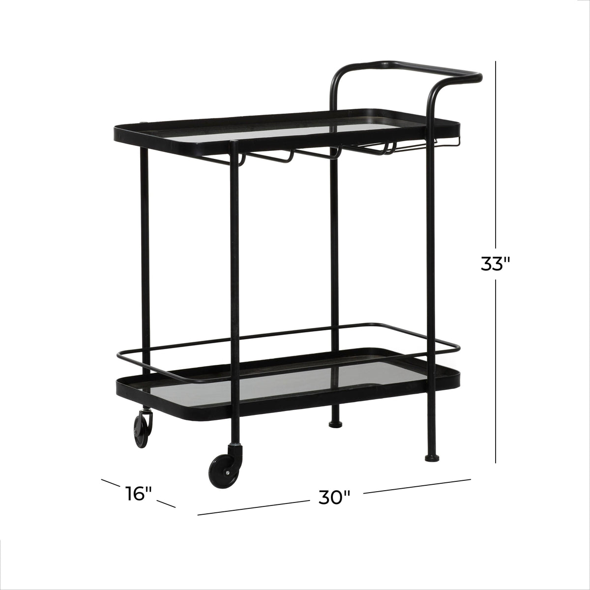 Black Metal Bar Cart N341738