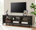 Brown Farmhouse TV Stand with 6 Cubby T6520