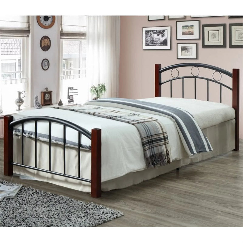 Twin Metal Bed with Headboard and Footboard D996035