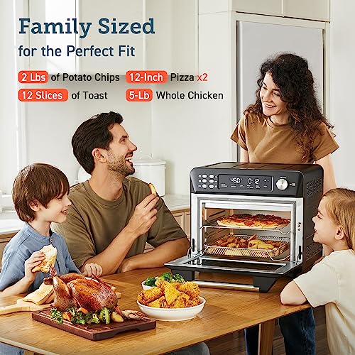 12-in-1 Air Fryer Toaster Oven Combo with 3 Accessories K510