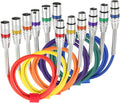 6 Pack Multi-Color 3.3 feet XLR Male to Female Microphone Cable P4655