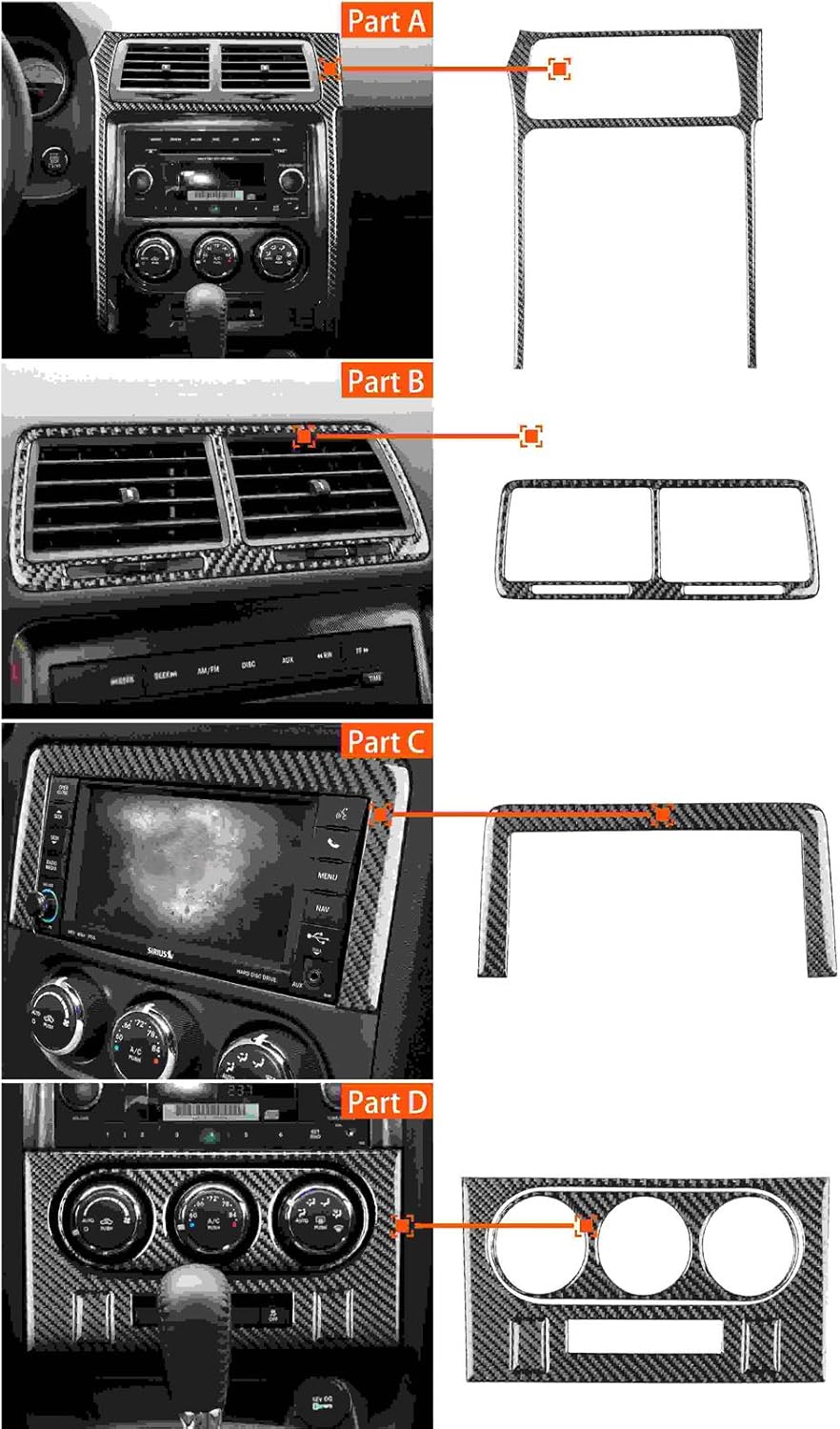 Carbon Fiber AC Control Panel Trim for Dodge Challenger G431329
