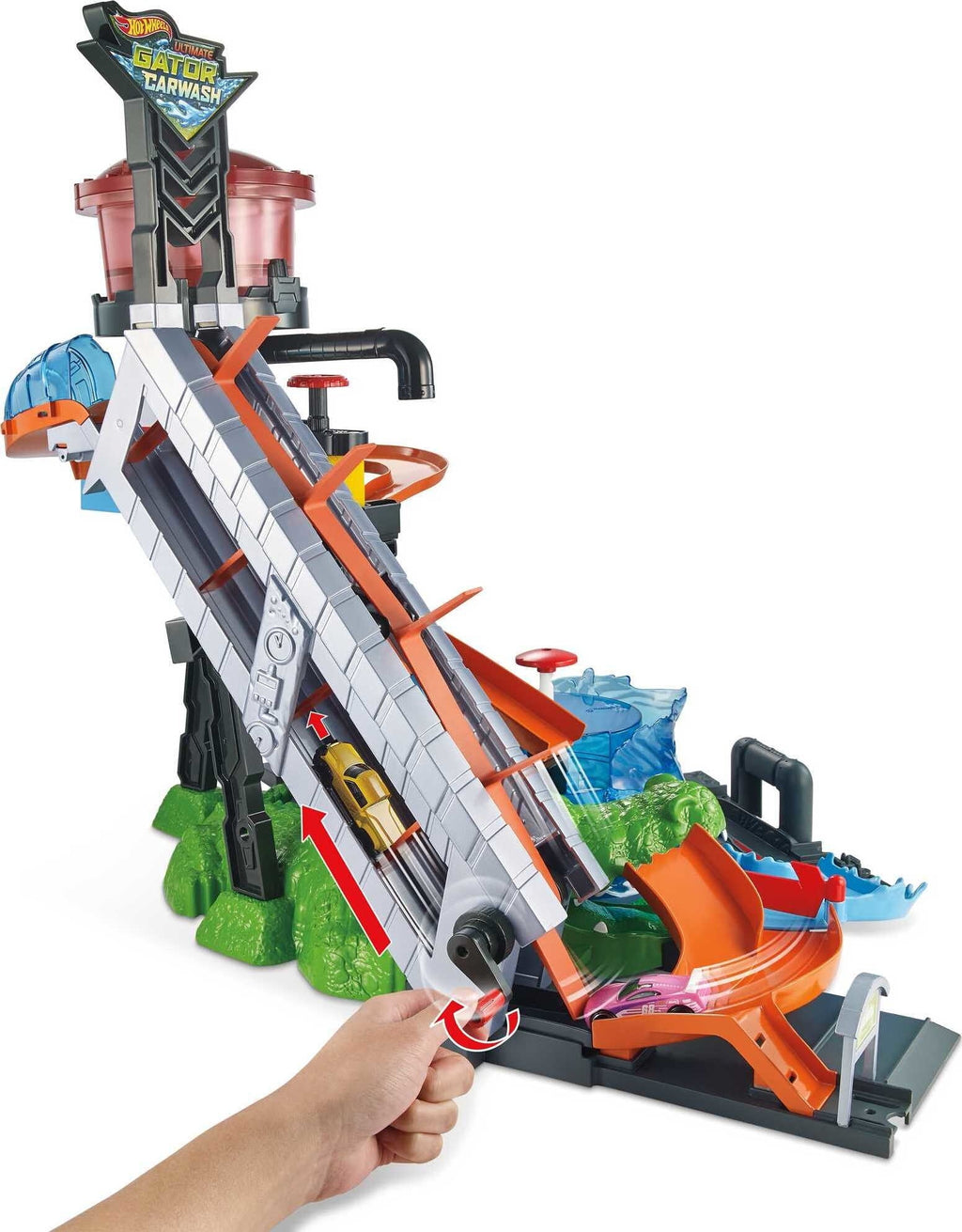 Car Wash Playset with Toy Car in 1:64 Scale C22784
