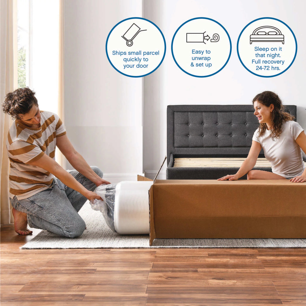 Queen Gel Memory Foam Mattress with 2 Pillows X863796