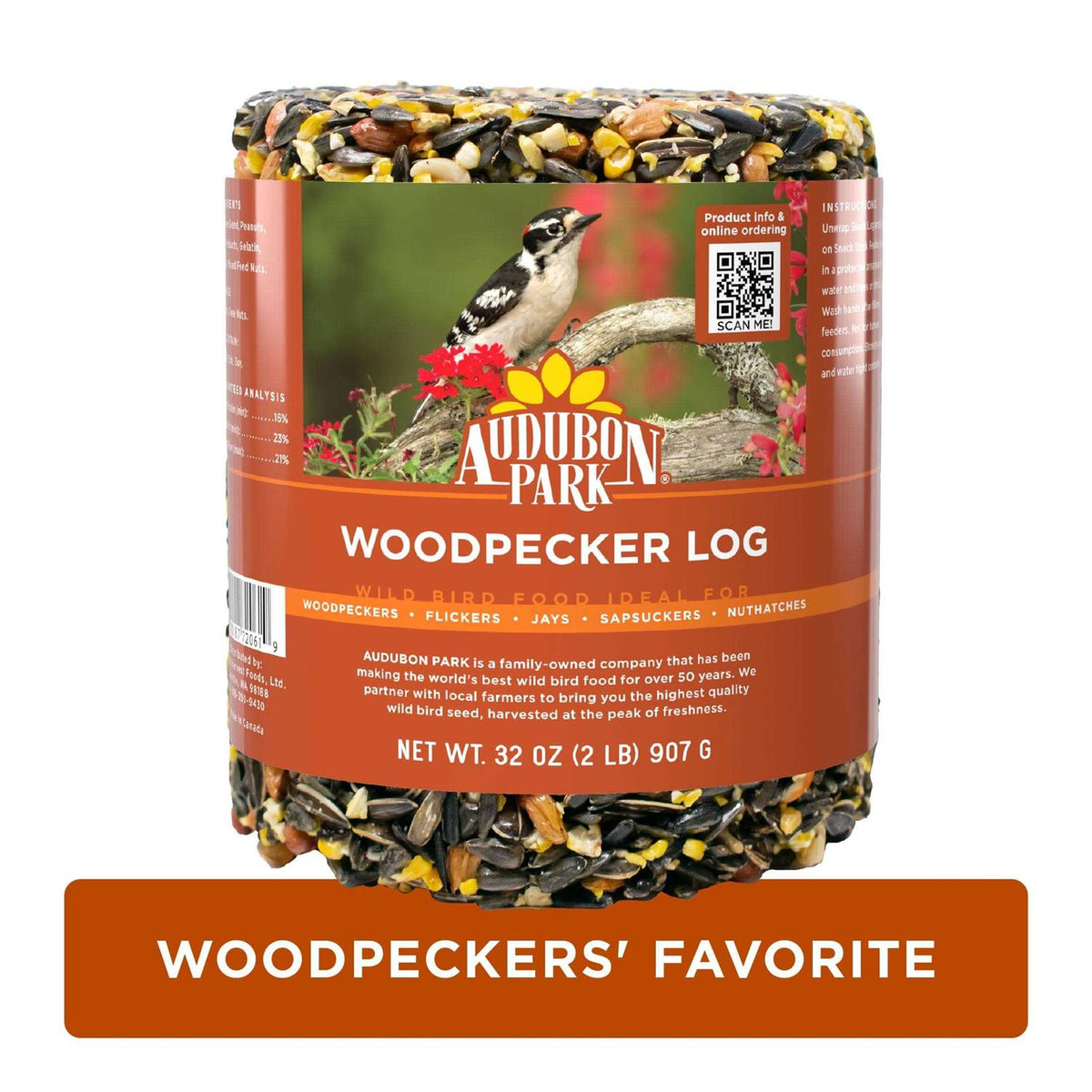 Woodpecker Snack Log Wild Bird Feed B65105