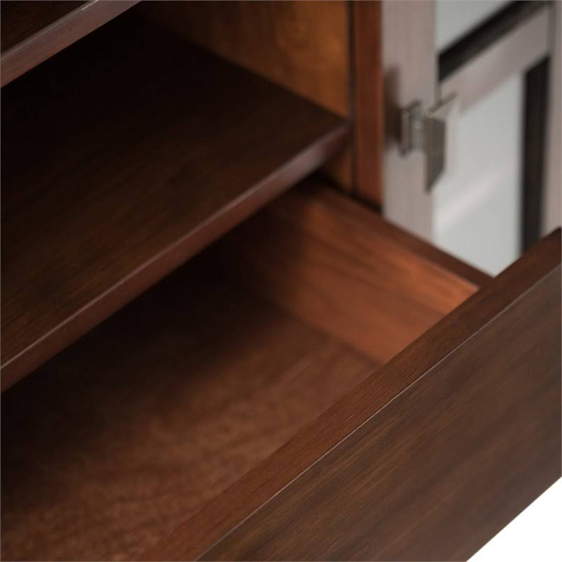Solid Wood TV Media Stand in Russet Brown K5764
