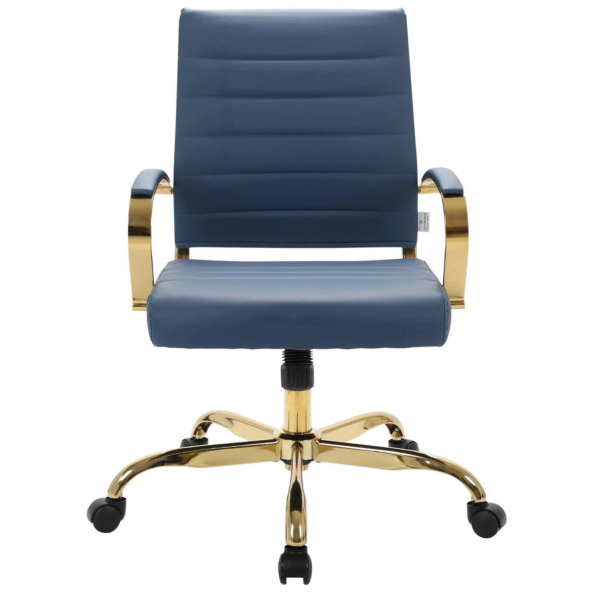 Leather Office Chair With Gold Frame U32268