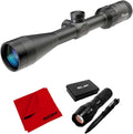 Riflescope Bundle with Tactical Flashlight and Tactical Pen Set with Water/Shockproof Case and Microfiber Cleaning Cloth N864