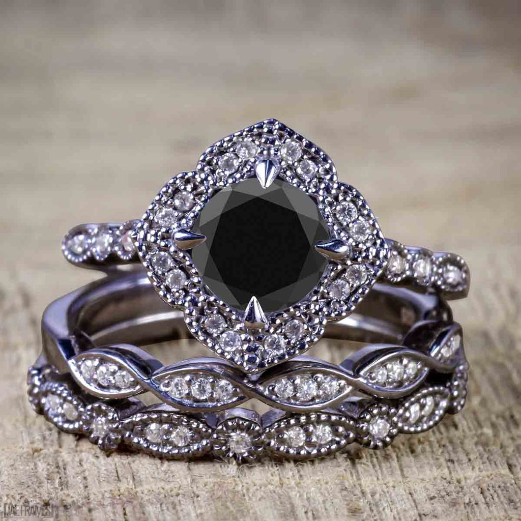 Black Diamond 3pcs Ring Set B13657