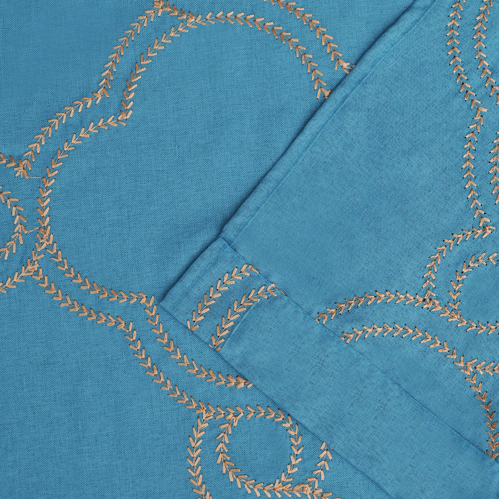Semi-Sheer Moroccan Printed Curtain Set of 2 A1394