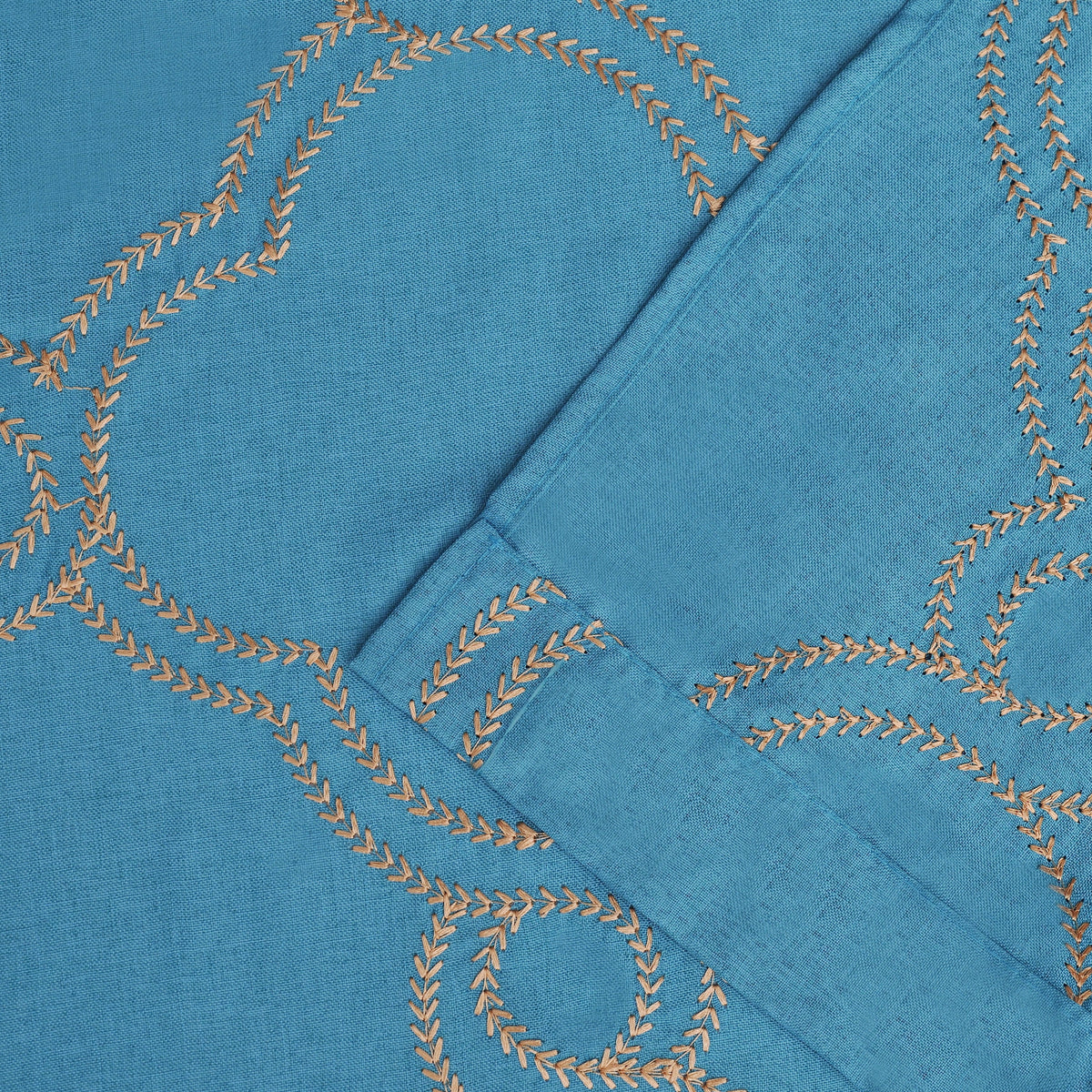 Semi-Sheer Moroccan Printed Curtain Set of 2 A1394