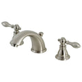 Brushed Nickel Widespread Bathroom Faucet with Pop-Up M72349