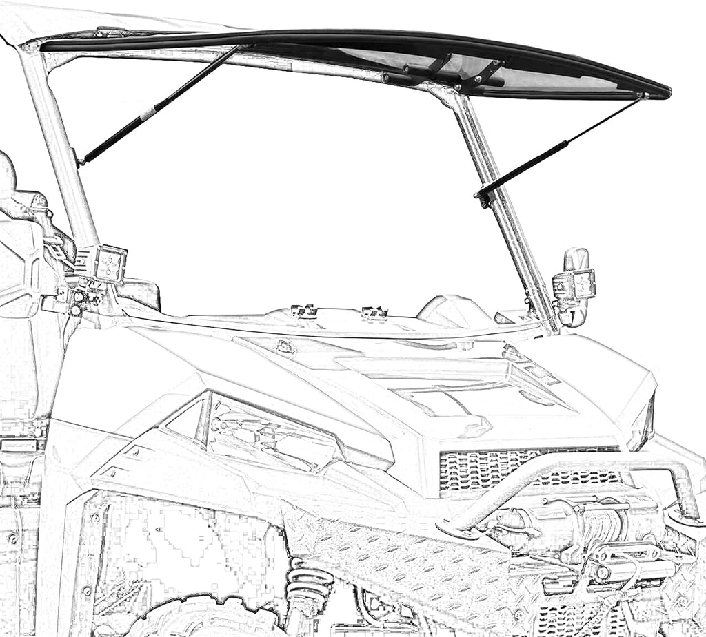 Full Flip Windshield for Polaris Ranger XP 900 & 900 Crew A17479