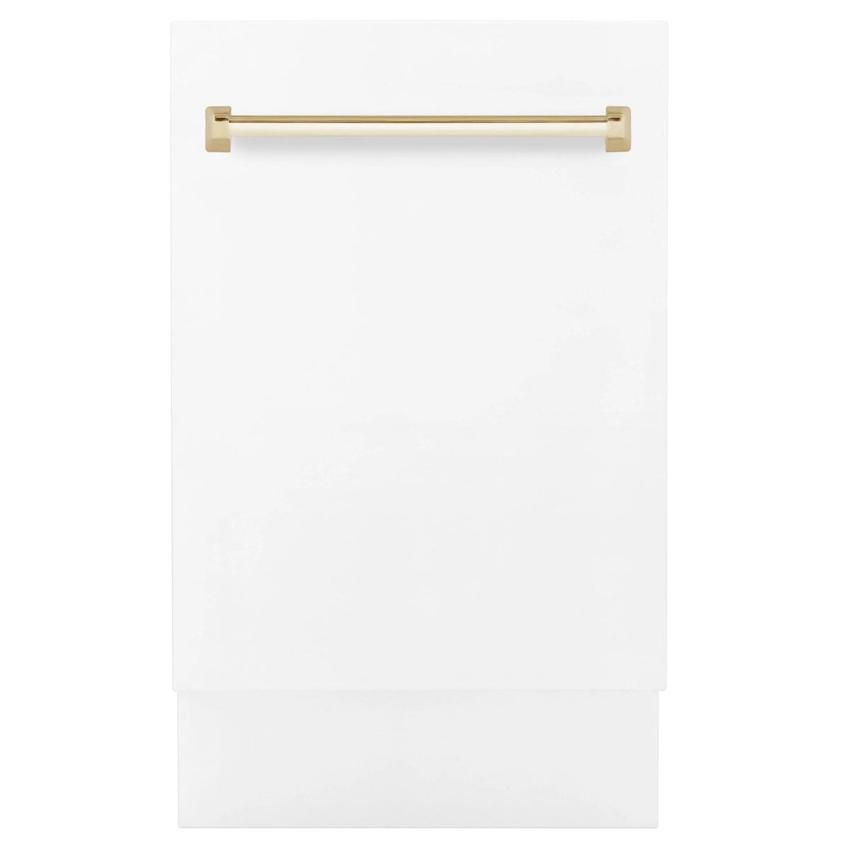 18 In. White Matte Dishwasher with Gold Handle R5835