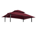 Burgundy Double Tiered Grill Gazebo Replacement Canopy Q83604