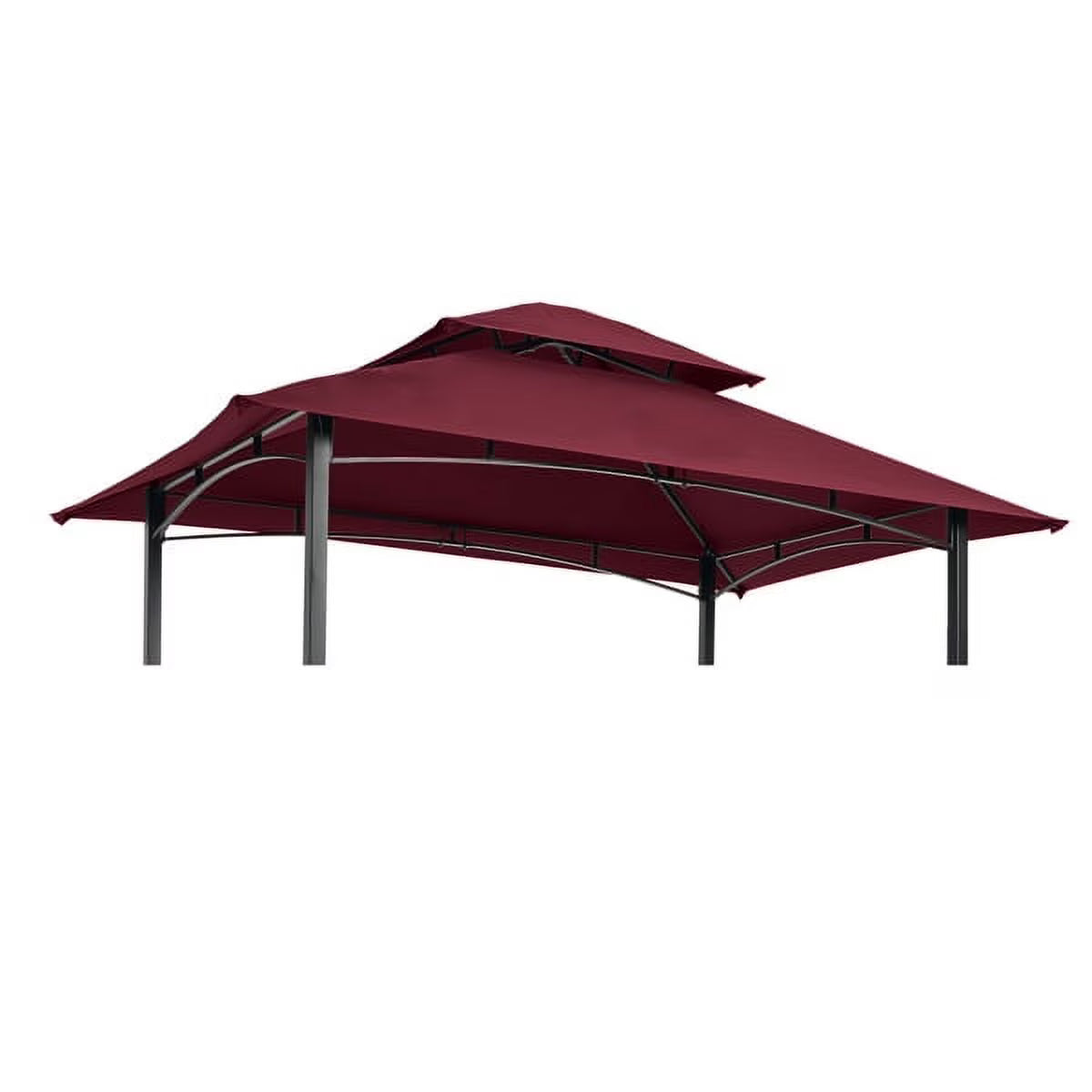 Burgundy Double Tiered Grill Gazebo Replacement Canopy Q83604