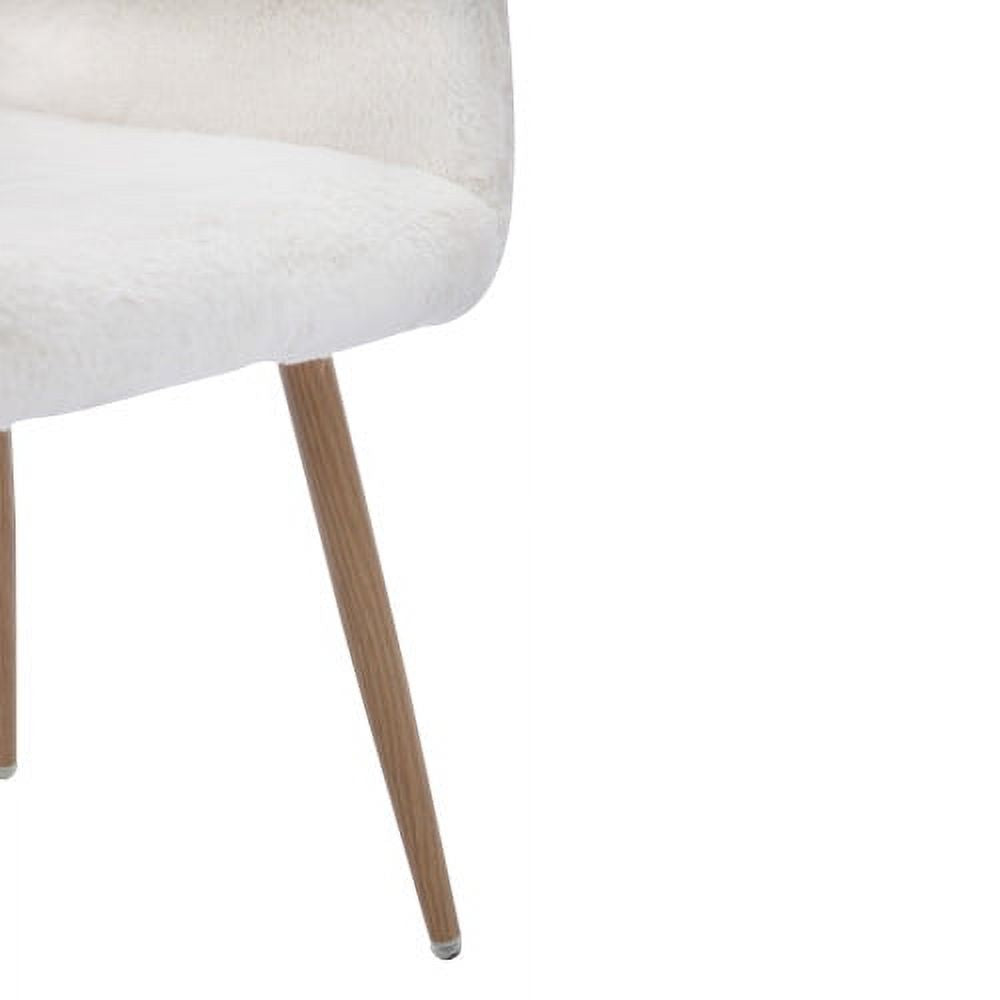Faux Fur Dining Chairs with Solid Steel Leg I251