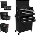 8-Drawer Rolling Tool Chest with 4 Wheels, Lockable Tool Storage Cabinet (RED) X836