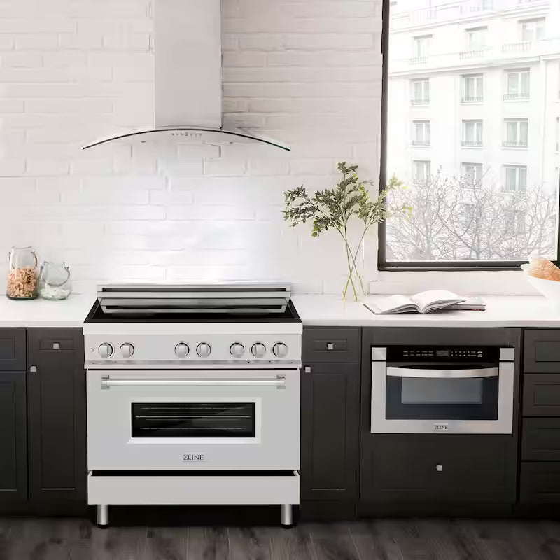 Freestanding Electric Range 4 Element Induction Cooktop Stainless Steel A53344