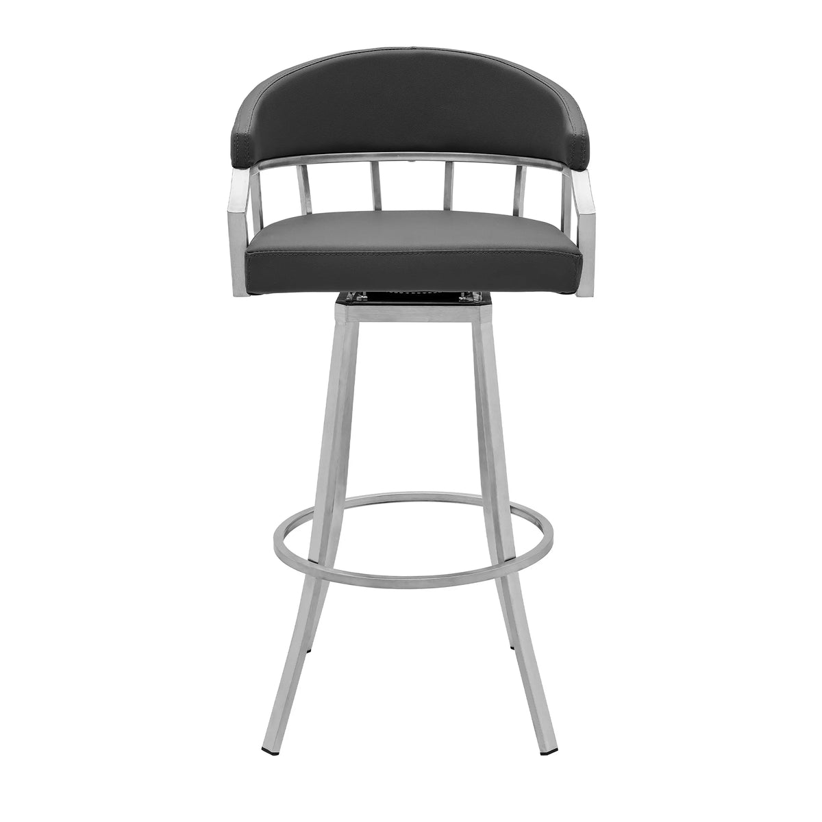 Gray Faux Leather Counter Stool C33528