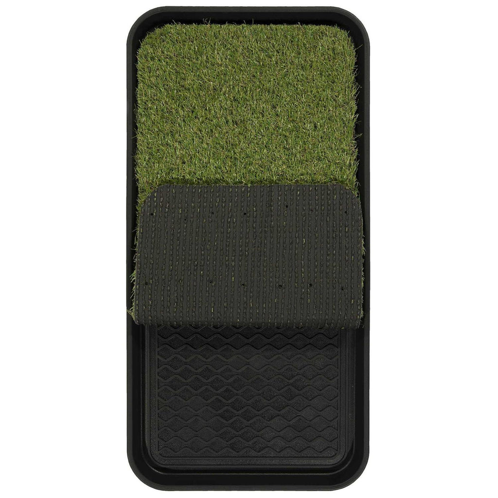 Indoor/Outdoor Non-Slip Tray with Reusable Grass Pad U47259