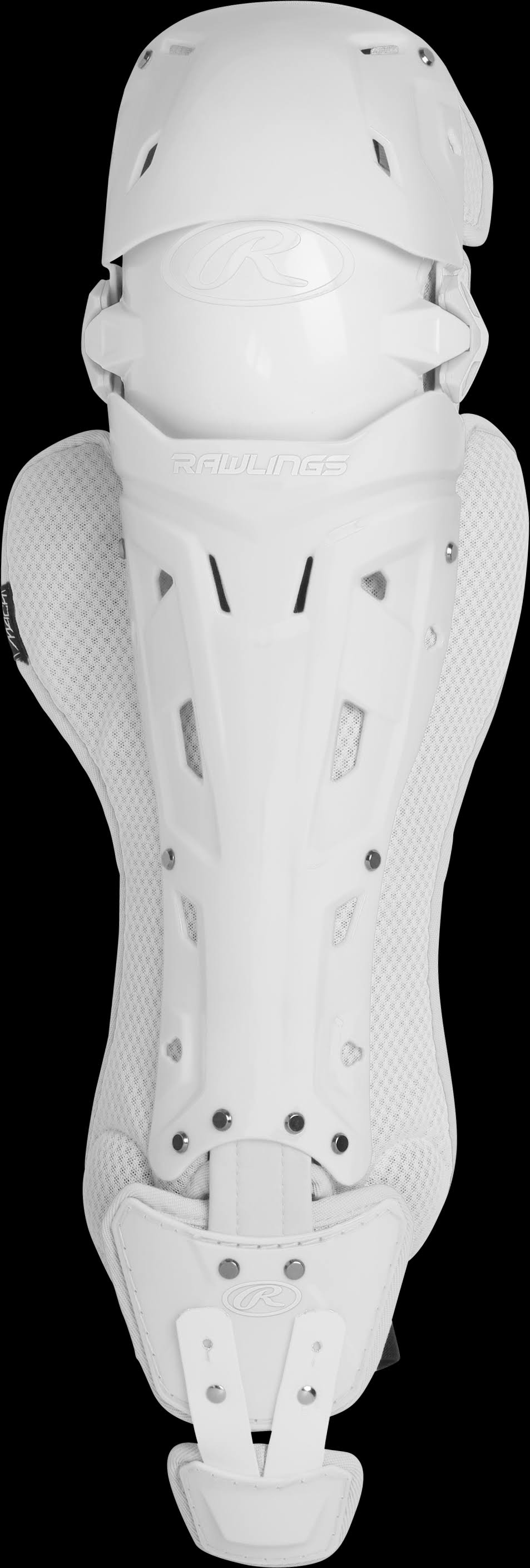White Baseball Catcher Leg Guards N29354