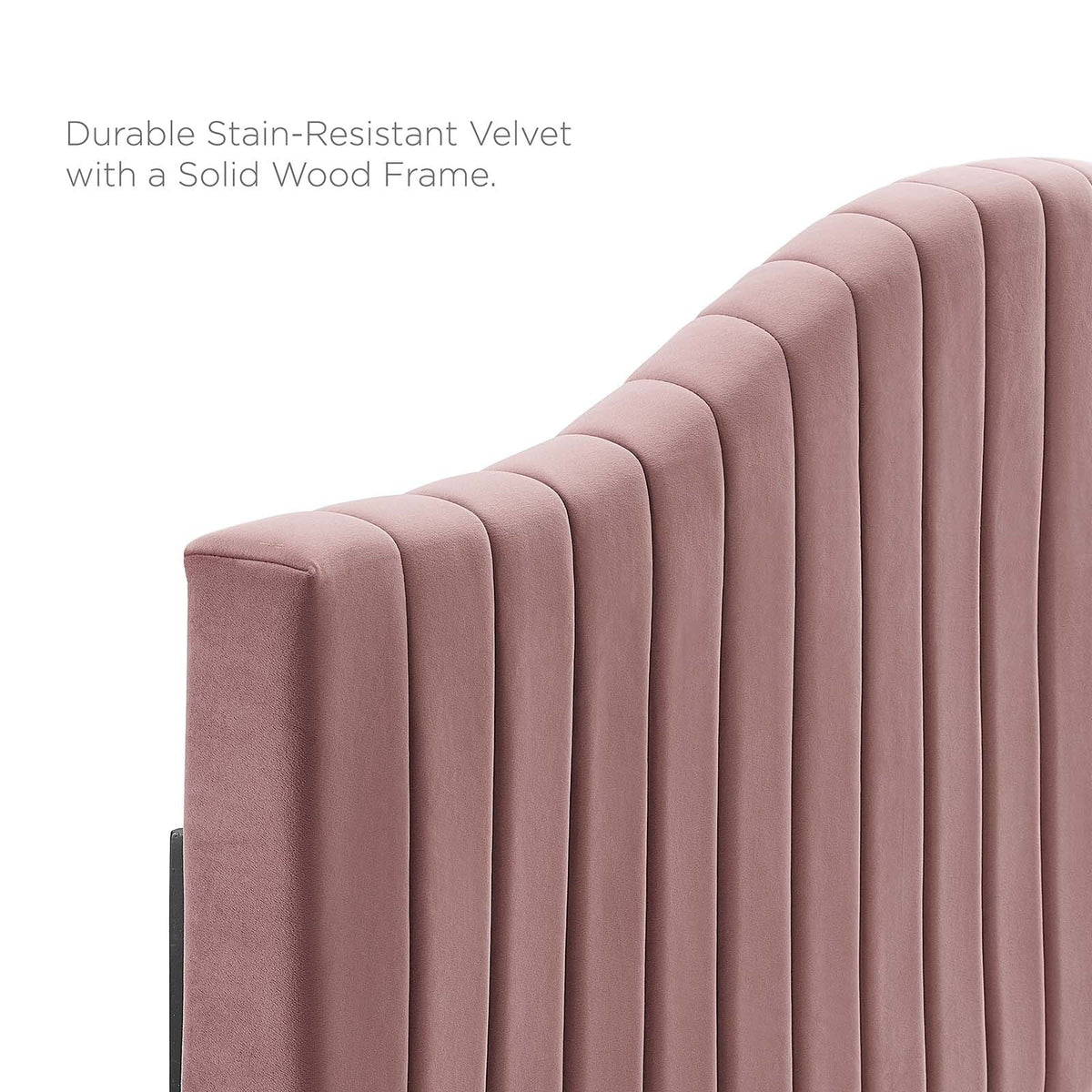 Pink Velvet Tufted Twin Size Platform Bed Frame N496637