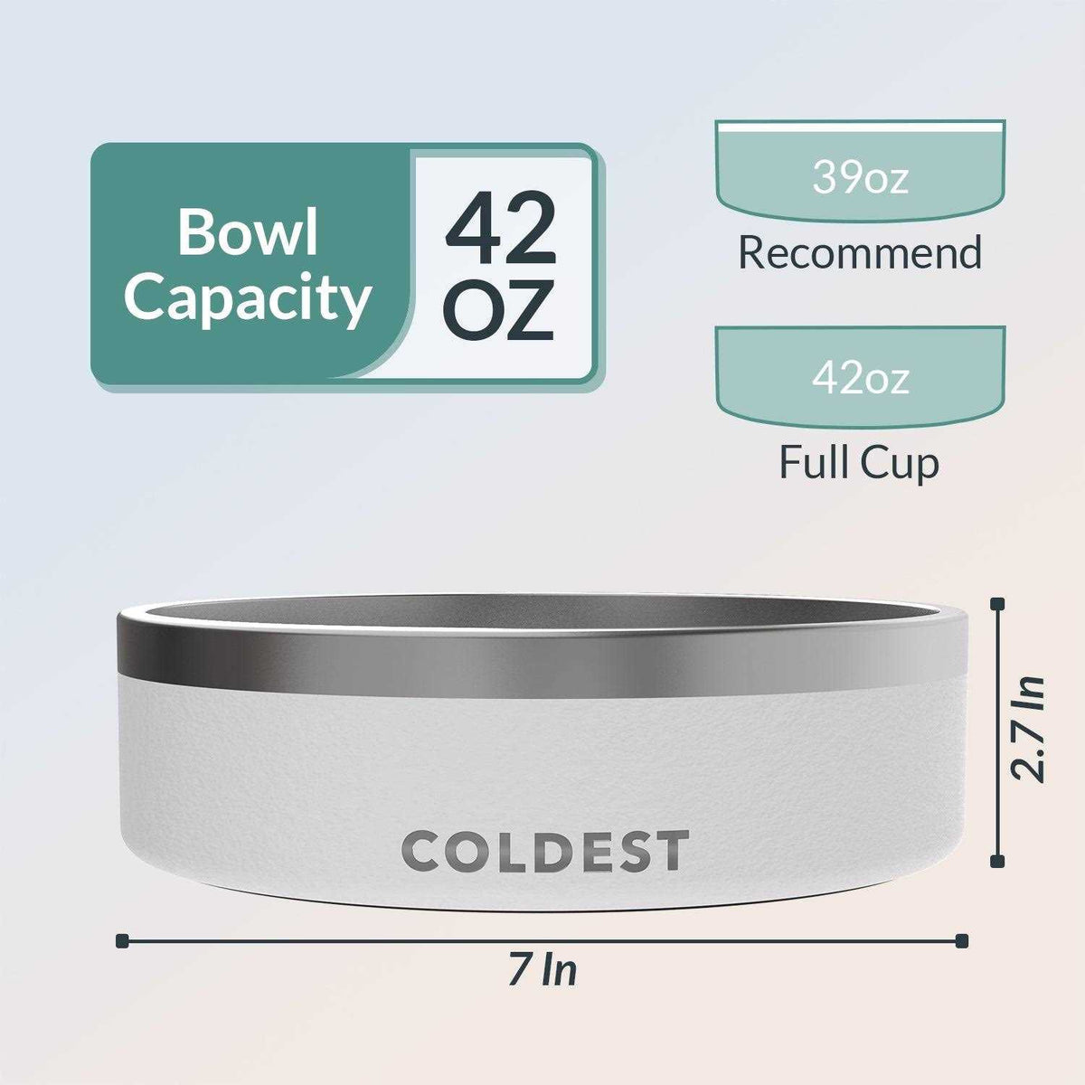 Stainless Steel Non Slip Insulated Dog Bowl I845