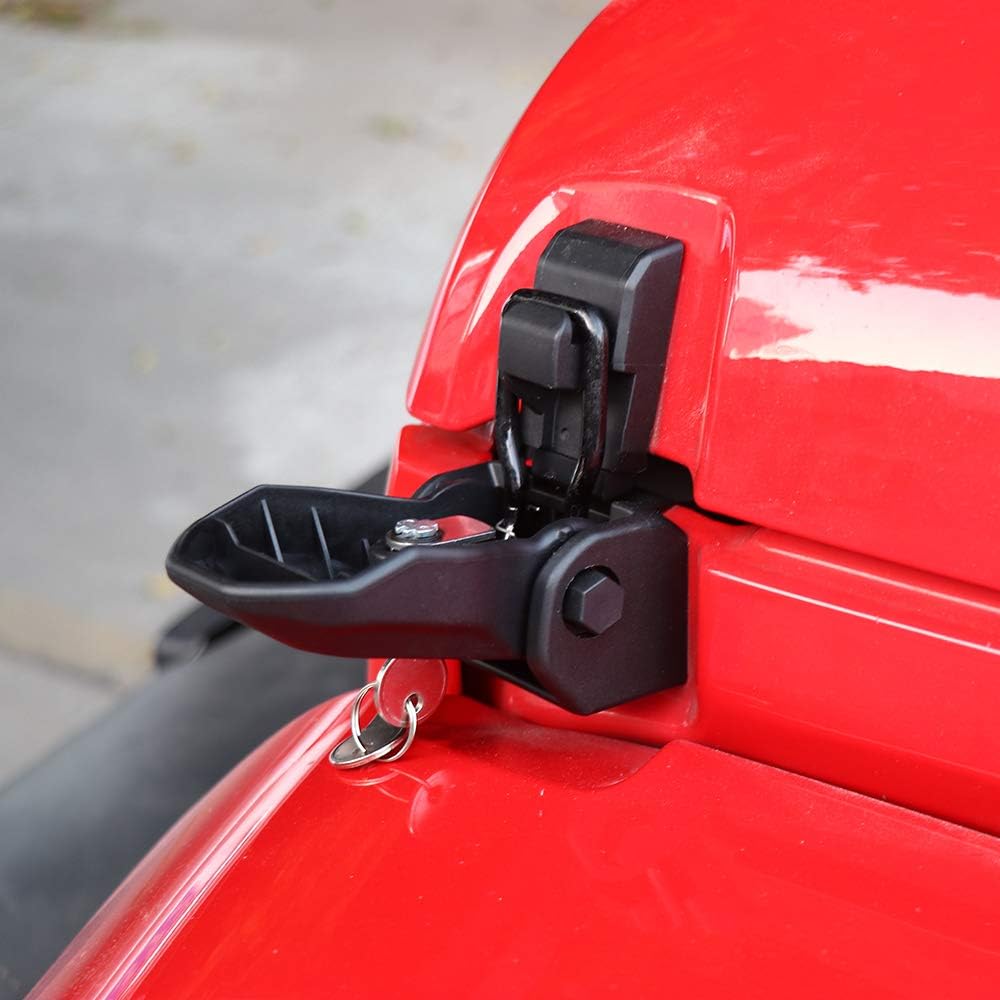 Black Locking Hood Latch Kit for Jeep Wrangler JL & Gladiator JT, 1 Pair B30951