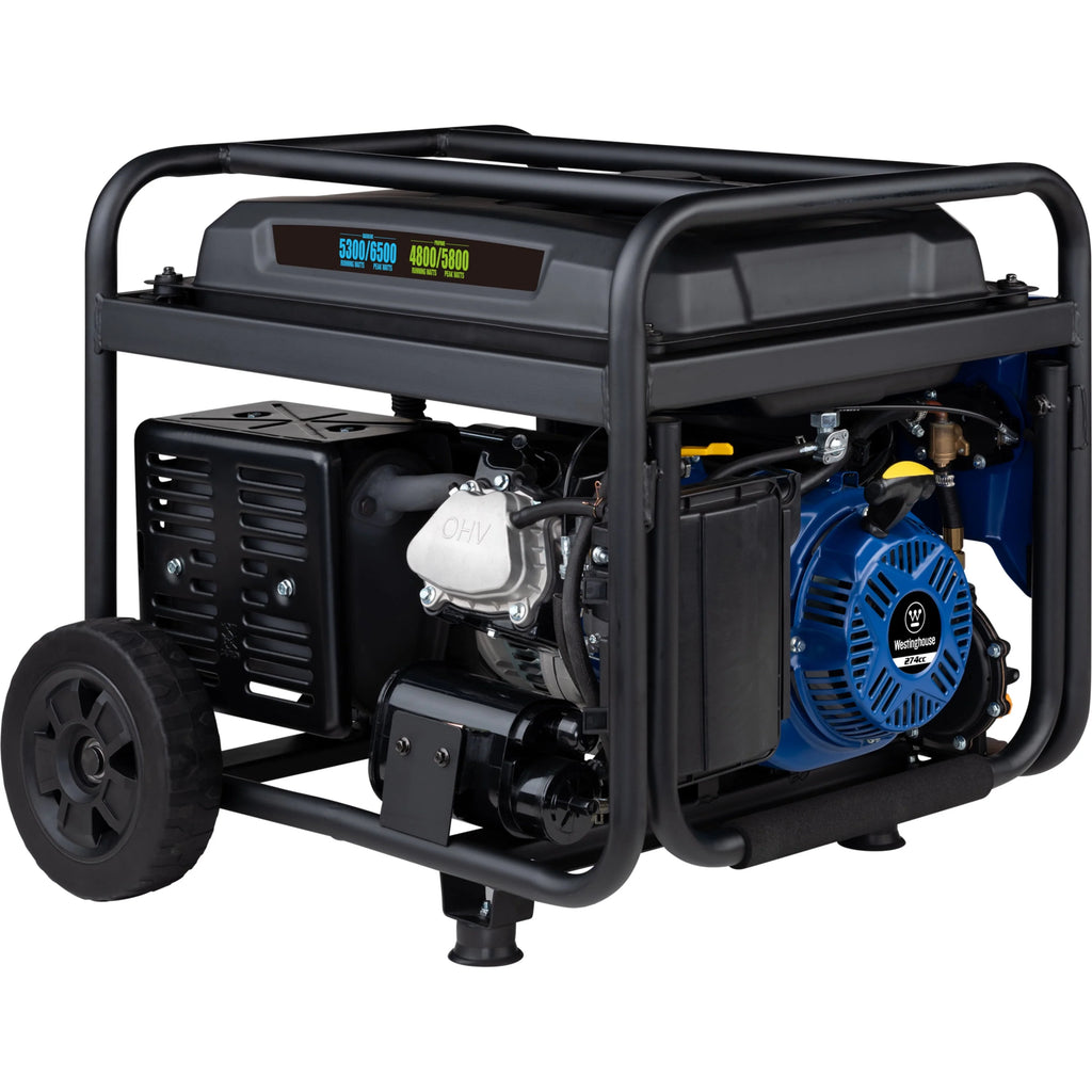 6500 Peak Watt Dual Fuel Portable Generator with CO Sensor V30110