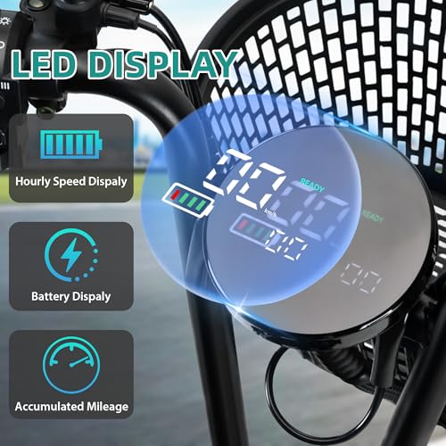 400W 48V Electric Tricycle with 3 Seats and Storage Baskets S893