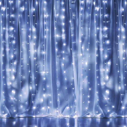 300 LED Warm White Curtain Lights V8722