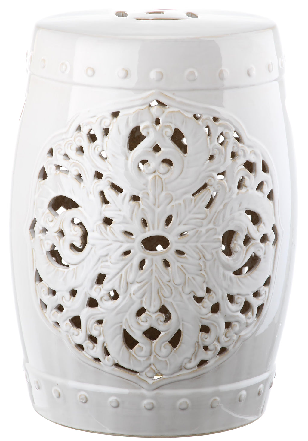 White Patio Stool J499124