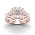 10k Rose Gold Halo Engagement Ring F1236
