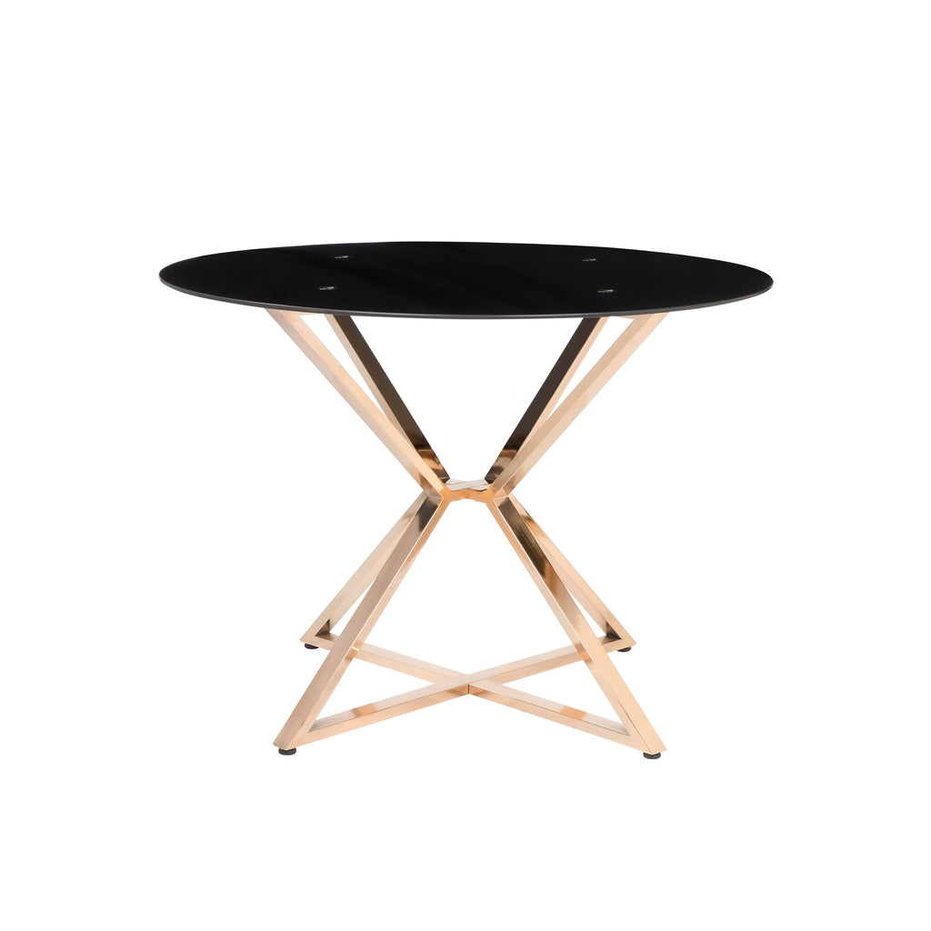 Contemporary Gold 41-in Dining Table F10885