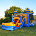 Inflatable Bounce with Two Slides, Heavy Duty Blower, Stakes and Storage F880329
