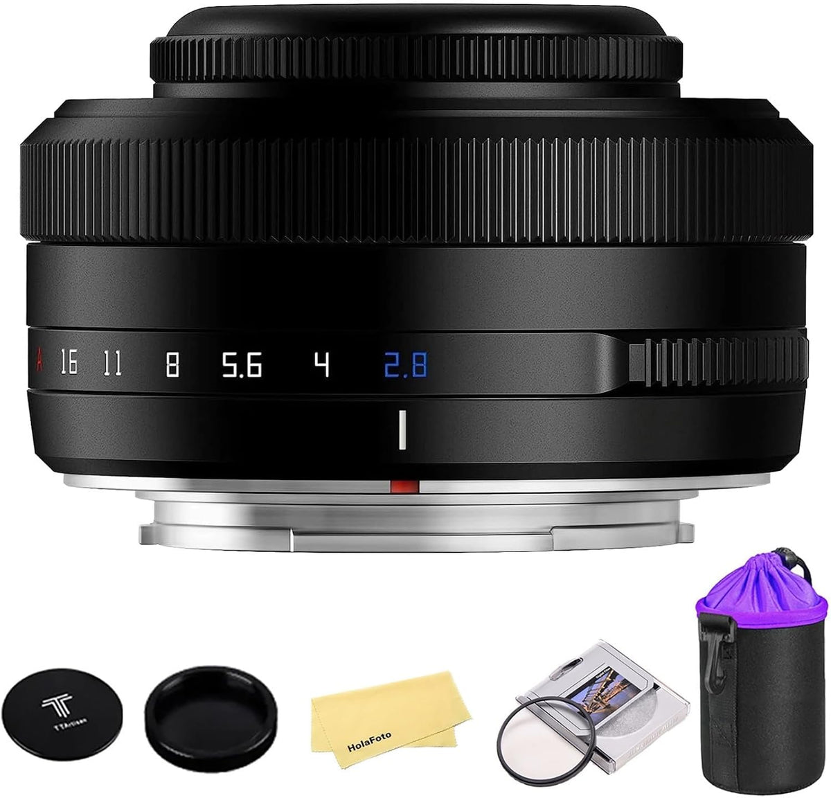 Black 27mm f2.8 APS-C Pancake Lens T274