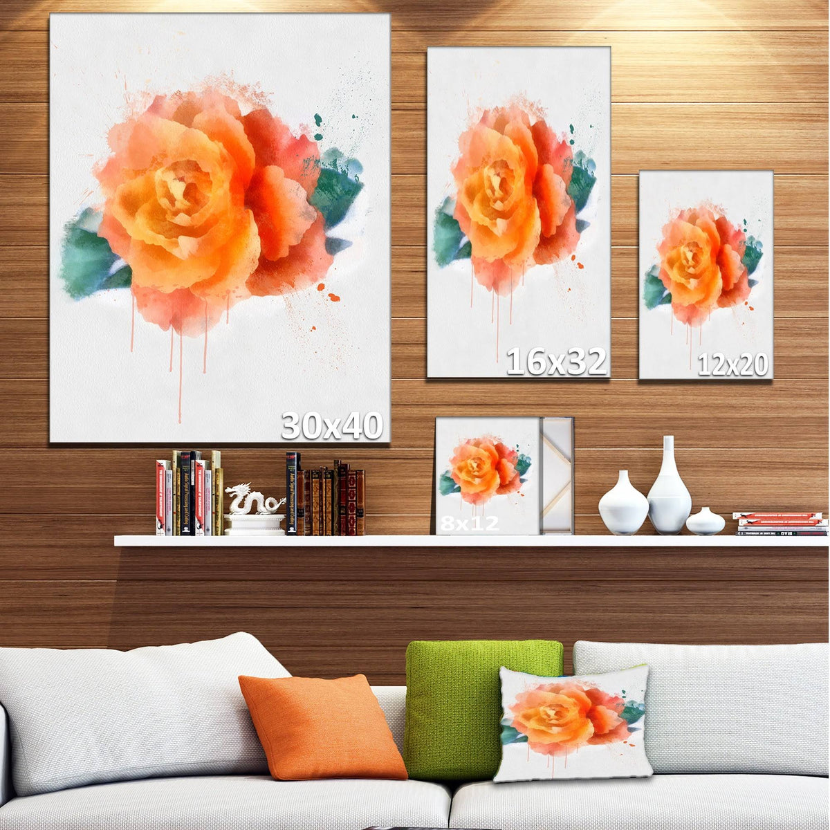 Extra Large Floral Canvas Art H945