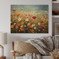 Floral Print on Natural Pine Wood S591026