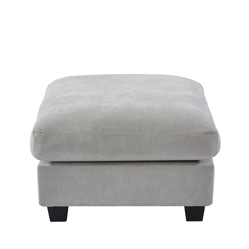 Light Gray L-Shape Feather Filled Sectional Sofa H708