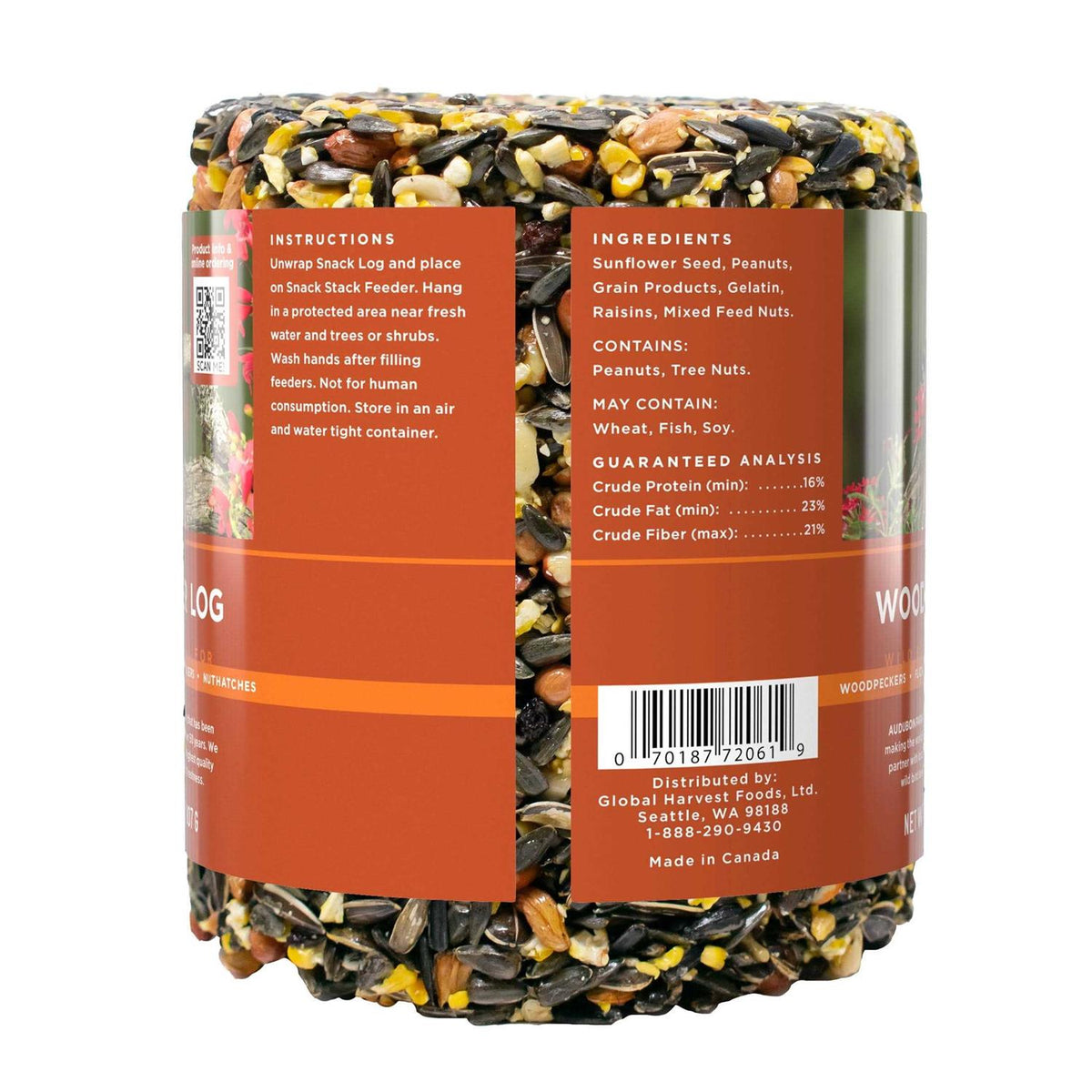 Woodpecker Snack Log Wild Bird Feed B65105