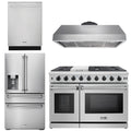48 Propane Gas Range, Range Hood, Dishwasher, Refrigerator with Water and Ice Dispenser L42353