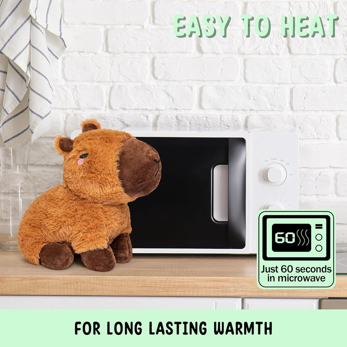 1.5 lbs Unscented Heating Pad Plush Stuffed Animal Y186065