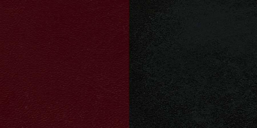 Black School House Back Metal Bar Stool with Burgundy Vinyl Seat F728