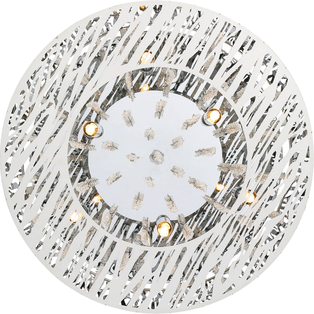 Polished Chrome 6 Light Flush Mount Y792