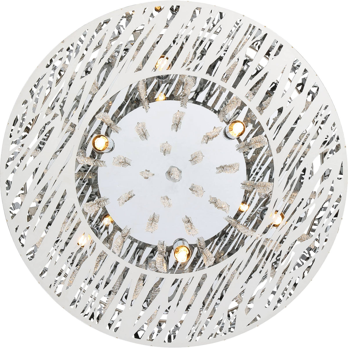 Polished Chrome 6 Light Flush Mount Y792
