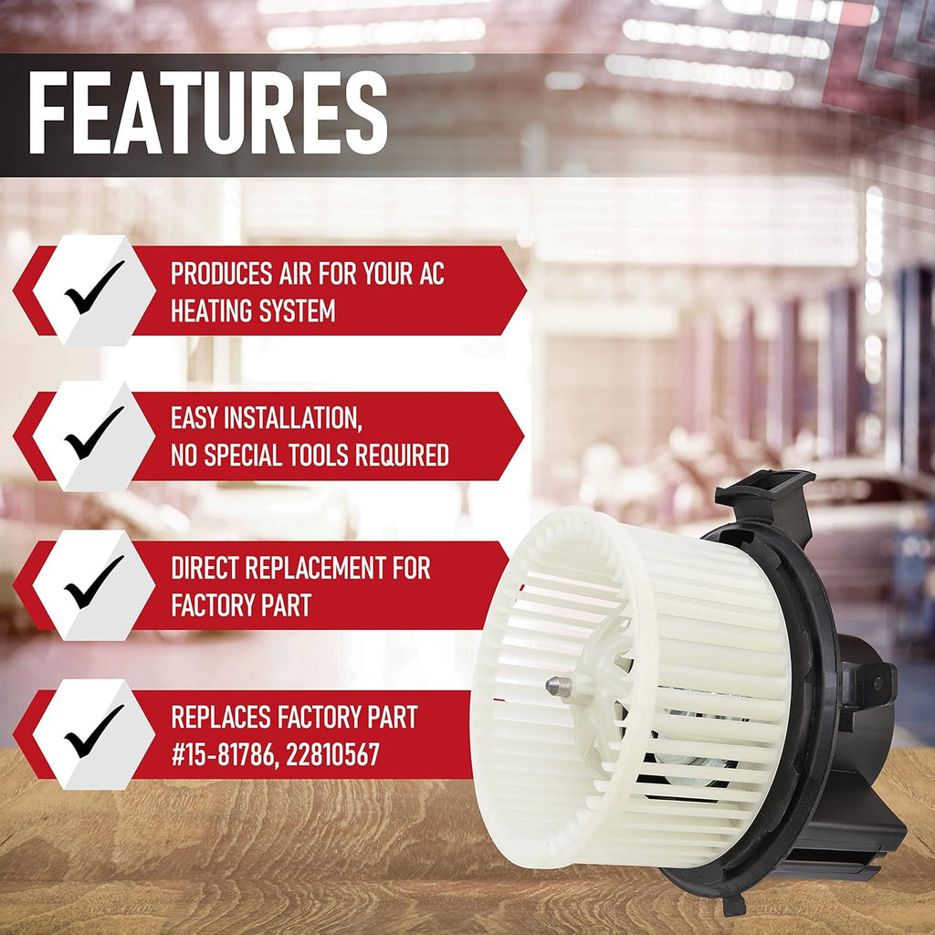 AC Heater Blower Motor with Fan, Pack of 2 B640480
