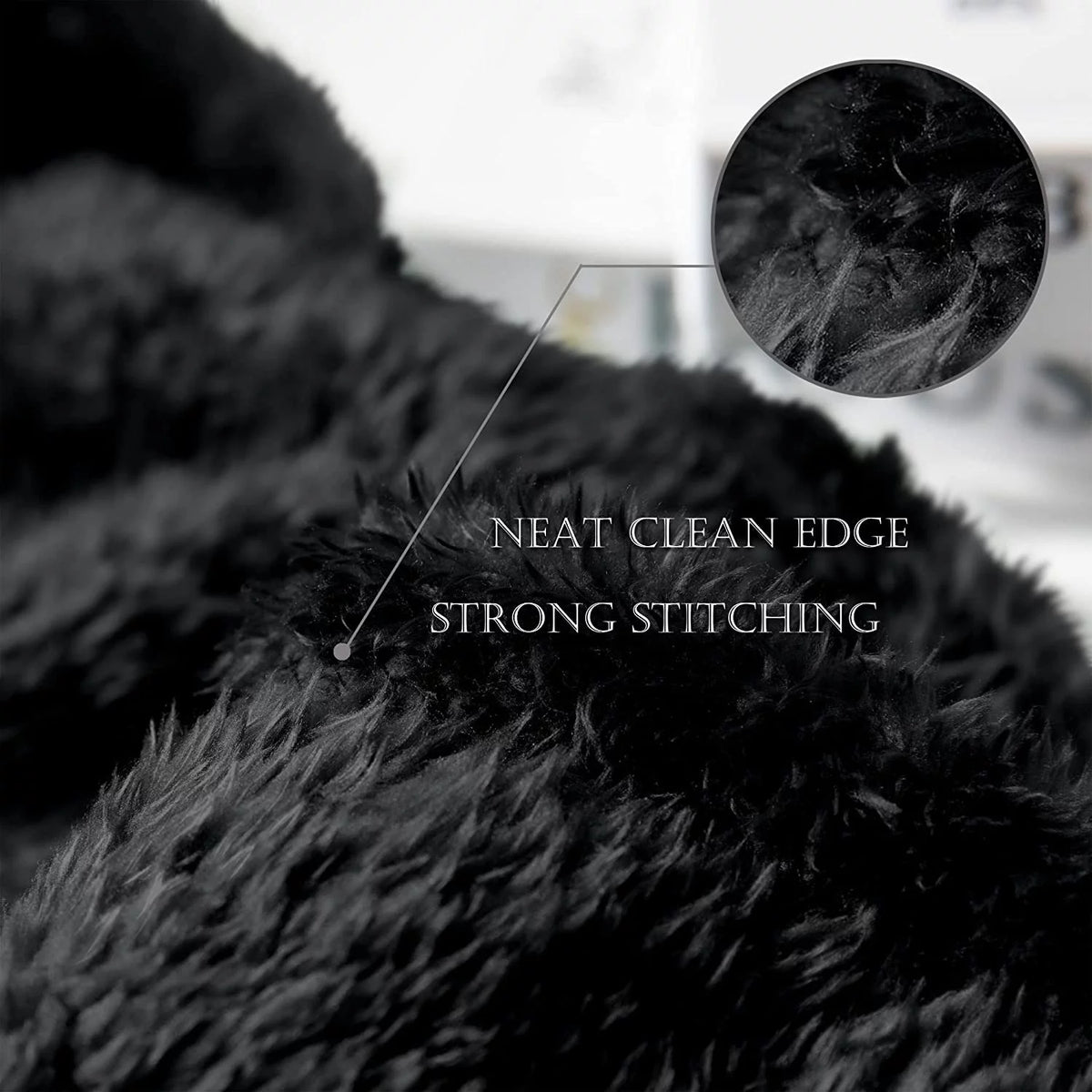 King Size Black Fleece Blanket G86062